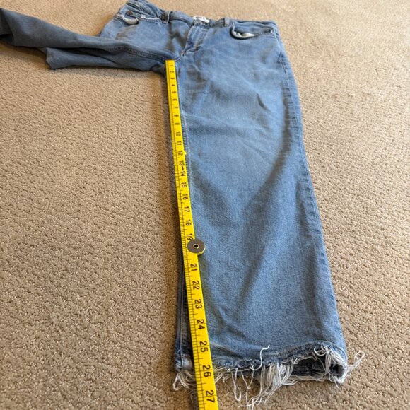 Agolde Jeans Kye Mid Rise Straight Crop Boho Distressed #A9100B-3026 Size 31 - Picture 10 of 15